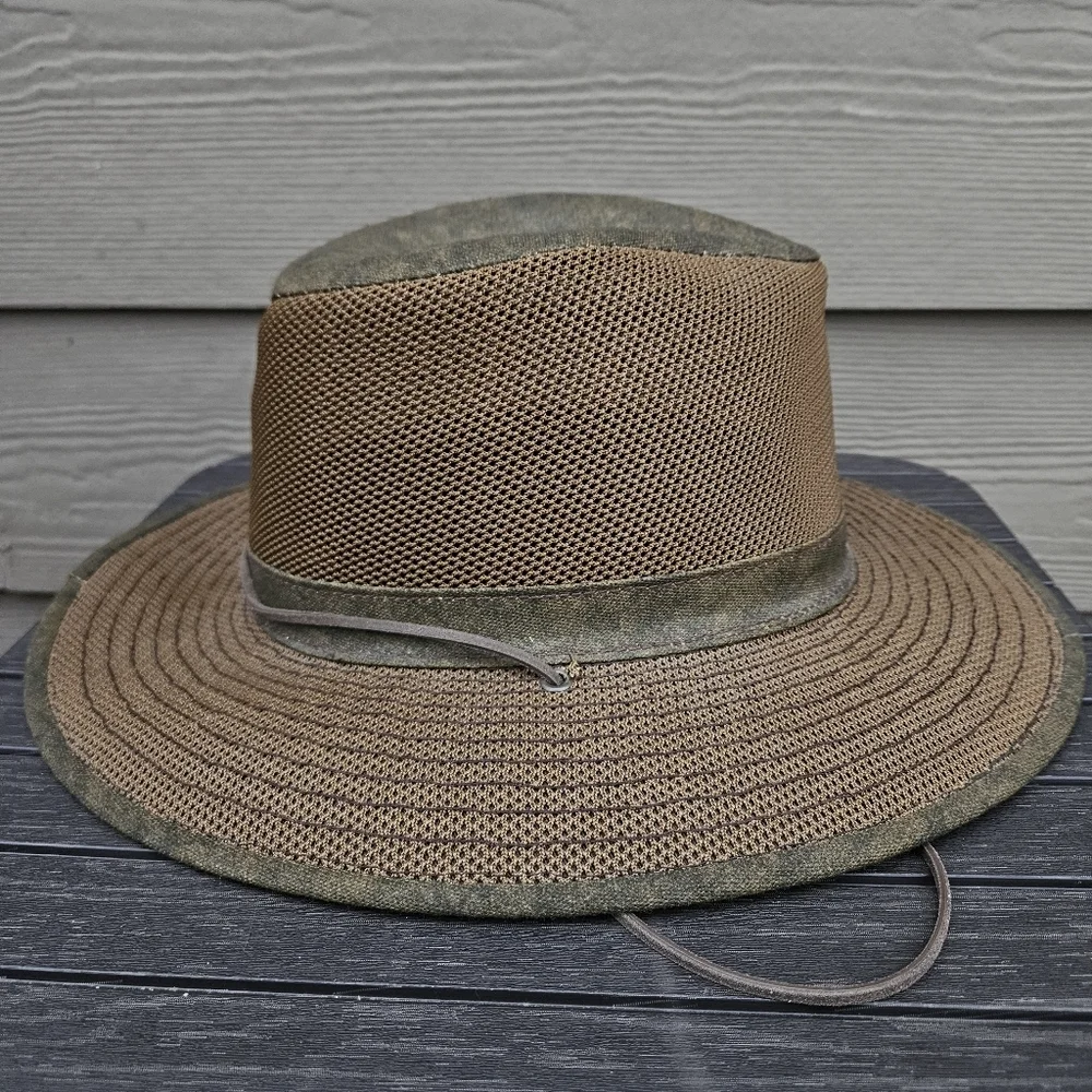 Henschel Men's Polycotton Packable Mesh Breezer Safari Outback Hat Brown Size XL